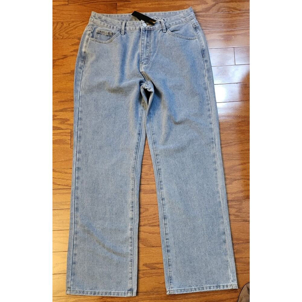 Nv Felix Jeans Light Blue Denim Women Size XL NWT High Rise W32 L31